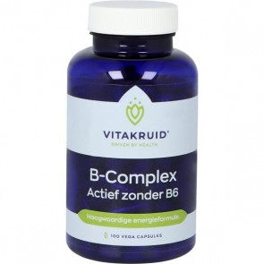B Complex actief zonder B6 Vitakruid 100 capsules